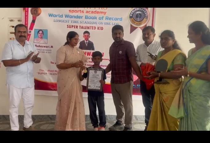 World Record Achievement - Standing on One Leg – Tanishwa.K